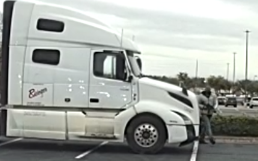 white semi truck