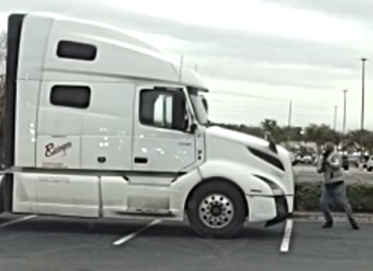 Photo of white semi-truck