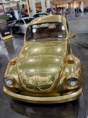 Volkswagen Beetle gold wrap
