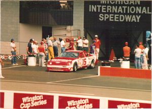 1989 Brett Bodine Car at the 1989 Champion Spark Plug 400