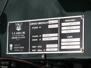 1961 Arnolt-Bristol Bolide #3055