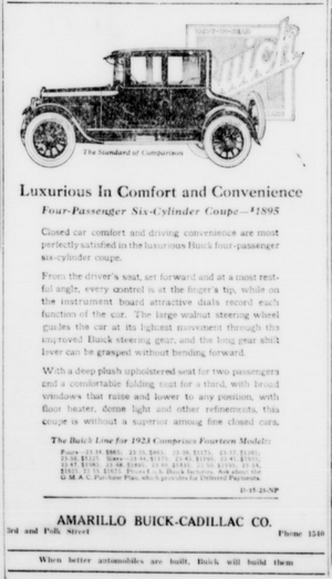 1922 Buick Advertisement