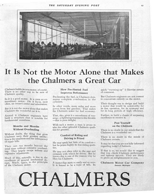 1921 Chalmers Advertisement