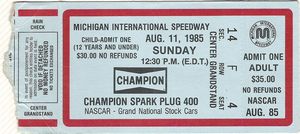 1985 Champion Spark Plug 400