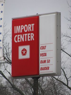 Chrysler Import Center Sign