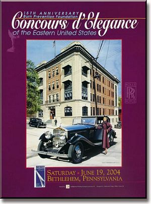 2004 Concours d'Elegance of the Eastern United States Poster - 1933 Rolls Royce Phantom II