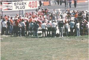 1985 Bill Elliott Car at the 1985 Champion Spark Plug 400