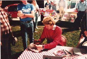 Bill Elliott Signing Autographs in 1986
