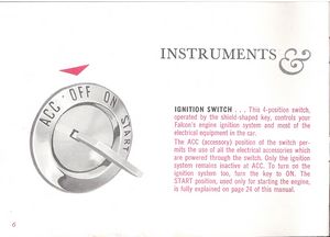 1961 Ford Falcon Owner's Manual Page 6: Instruments & Driving Controls