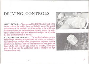1961 Ford Falcon Owner's Manual Page 7: Instruments & Driving Controls