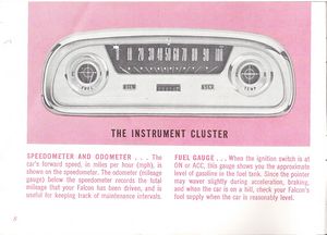 1961 Ford Falcon Owner's Manual Page 8: The Instrument Cluster