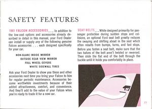 1961 Ford Falcon Owner's Manual Page 19: Convenience & Safety Features