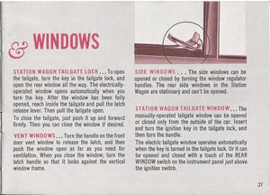 1961 Ford Falcon Owner's Manual Page 21: Keys, Locks, Doors & Windows