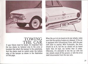 1961 Ford Falcon Owner's Manual Page 29: Towing the Car