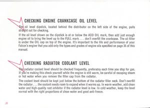 1961 Ford Falcon Owner's Manual Page 38: Checking Fluids
