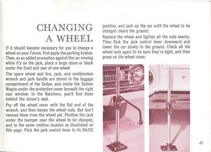1961 Ford Falcon Owner's Manual Page 41: Changing a Wheel
