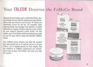 1961 Ford Falcon Owner's Manual Page 45: FoMoCo