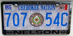 Cherokee Nation License Plate