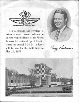 Indianapolis Motor Speedway: 1971 Visitor Guide