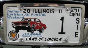 2011 Indian Uprising Illinois License Plate