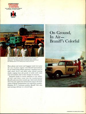 1966 International Trail Braniff International Airline