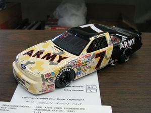 1991 Alan Kulwicki Daytona 500 Army Model Car