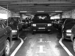 Land Rover on a Ferry