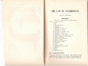 The Law of Automobiles/Huddy on Automobiles Chapter 1