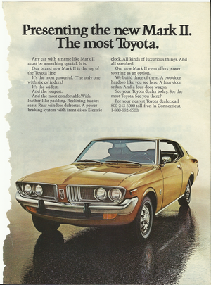 Toyota Mark II Advertisement