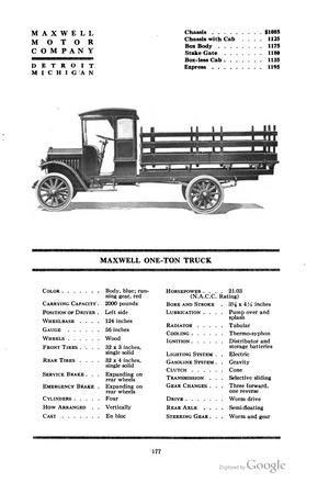 Maxwell One-Ton Truck