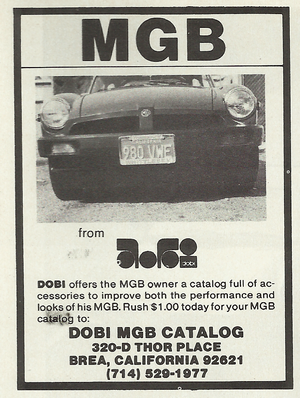 1983 Dobi MGB Advertisement