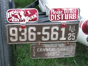 1925 Illinois License Plate & 1925 Crystal Lake Tax Plate