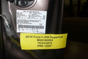 NHTSA NCAP #09474: 2016 Ford F-250 Supercab