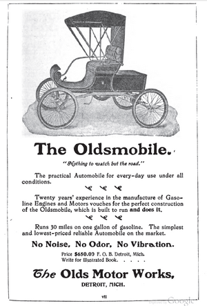 1903 Oldsmobile Advertisement