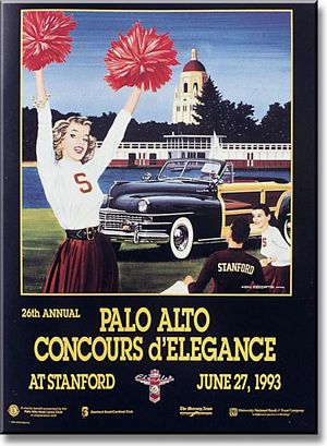 1993 Palo Alto Concours d'Elegance at Stanford Poster - 1948 Chrysler Town and Country