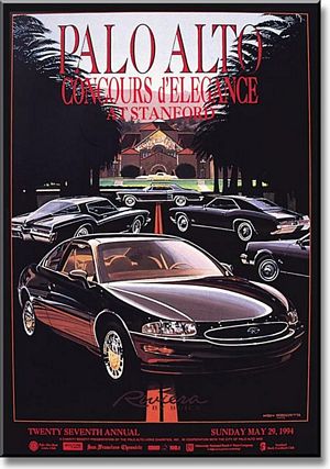 1994 Palo Alto Concours d'Elegance at Stanford Poster - 1994 Buick Riviera