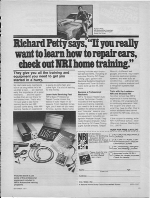 Richard Petty NRI Schools Advertisement