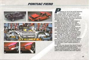 1985 Pontiac Catalog Cover - Pontiac Fiero