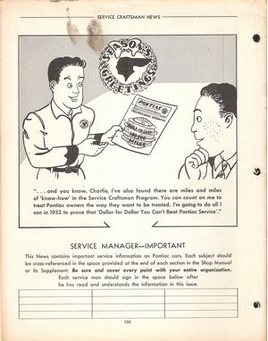 Pontiac Service Craftsman News: December 1951