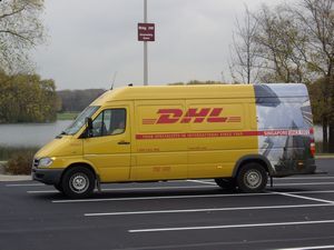 DHL Dodge Sprinter 3500 Sleeping Driver
