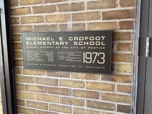 Michael E. Crofoot Elementary School Dedication Plaque