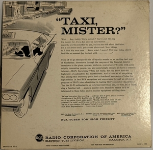 Taxi Mister 1959 RCA Record