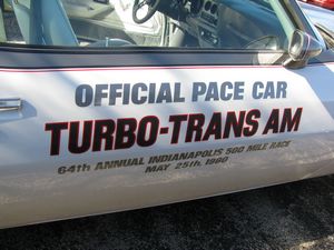 1980 Pontiac Turbo Trans Am Indianapolis 500 Pace Car Edition