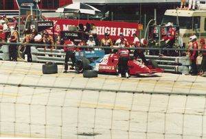 Al Unser Jr. at the 1986 Miller American 200